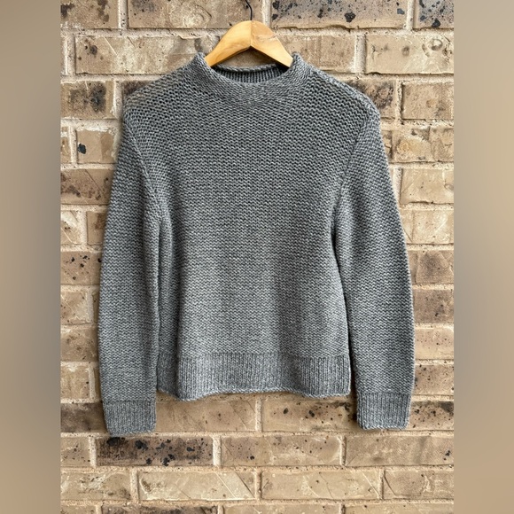 TSE Women's CASHMERE LINKS STITCH MOCKNECK Sweater Sz M - Picture 5 of 11